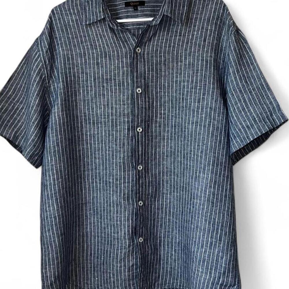 Quince - Men's 100% European Linen Relaxed Short Sleeve Shirt - Size XL